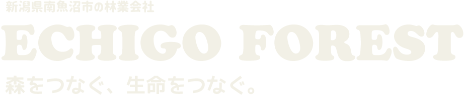 新潟県南魚沼市の林業会社 ECHIGO FOREST 森をつなぐ、生命をつなぐ。